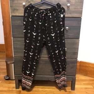TWIK Printed Rayon Joggers with Pockets